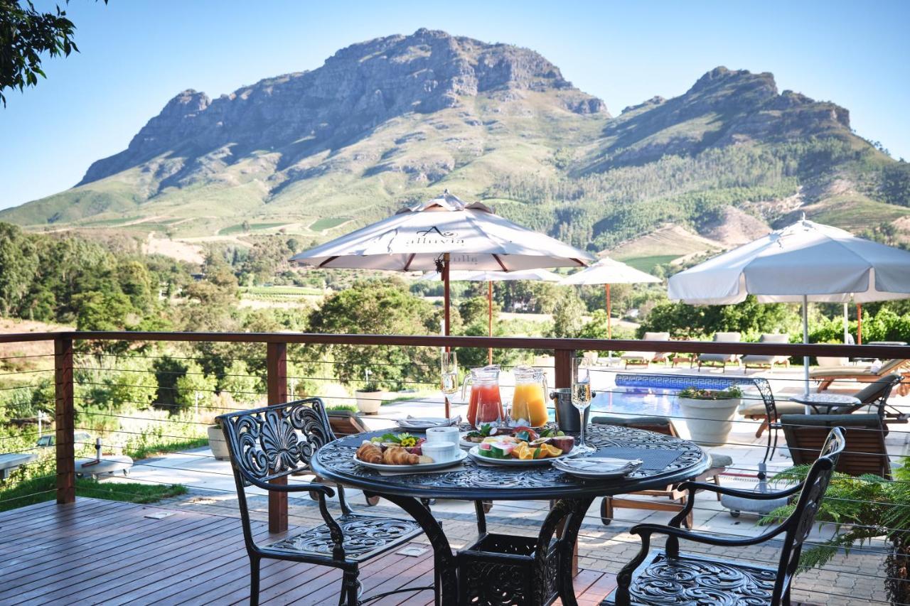 Alluvia Boutique Winery & Luxury Accommodation Stellenbosch Exterior foto View of the Kleinrivierveld